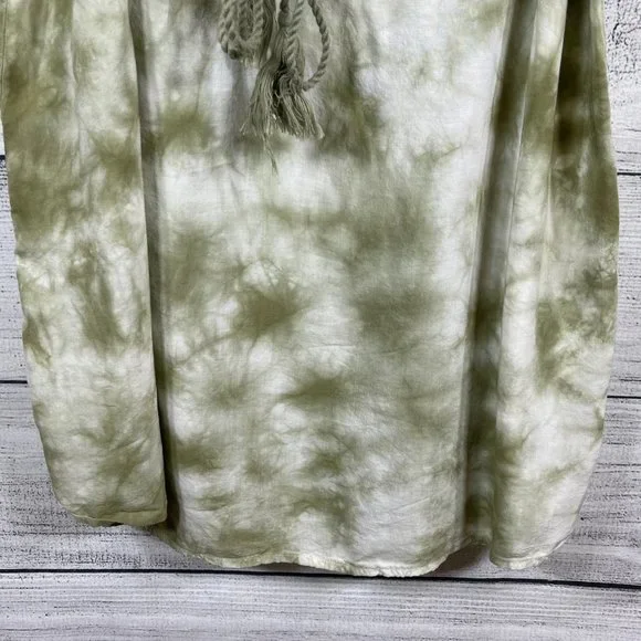 Kensie Women's Dusty Olive Combo Tie-Dye Rayon Dress Sz M - Picture 7 of 10